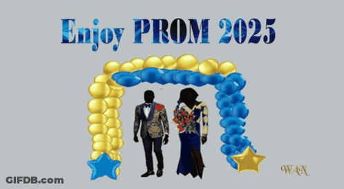 Enjoy Prom 2025 Balloons Poster GIF