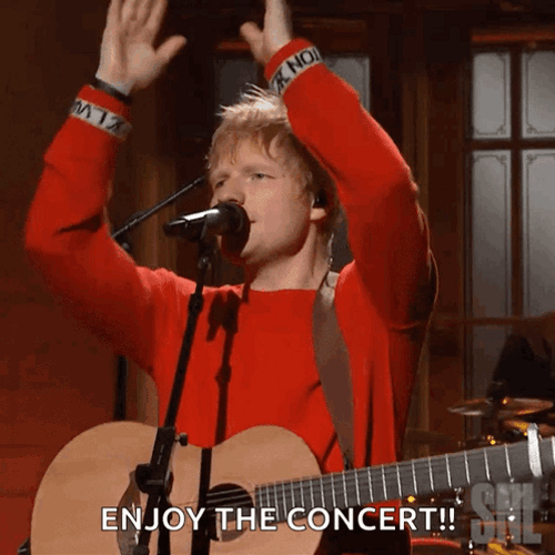 Enjoy The Concert Ed Sheeran Playing Guitar GIF