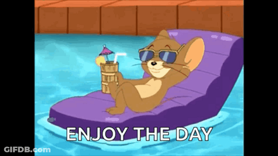 Enjoy The Day Jerry Let's Go Swim GIF