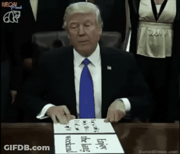 Enjoy The Weekend Donald Trump Meme GIF