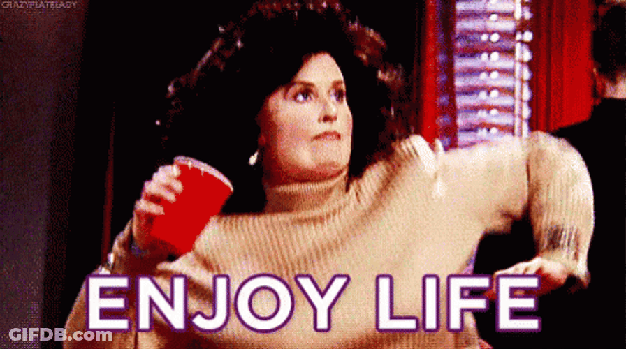 Enjoying Life With Red Cup On My Hand GIF