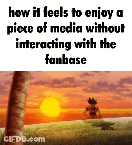 Enjoying Media Without Interacting With Fanbase Goku GIF