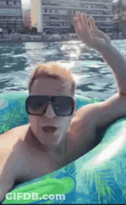 Enjoying On The Blue Wave GIF
