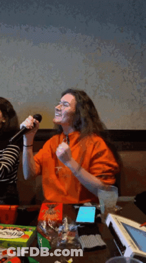 Enjoying The Night With Karaoke GIF