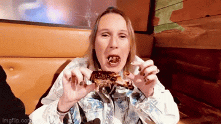 Enjoying The Yummy Ribs GIF