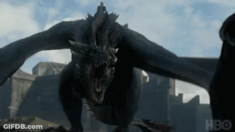 Enormous Dragon Meleys Approaching GIF