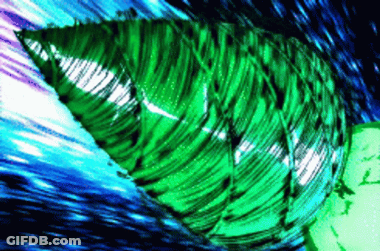 Enormous Green Anime Drill Machine GIF
