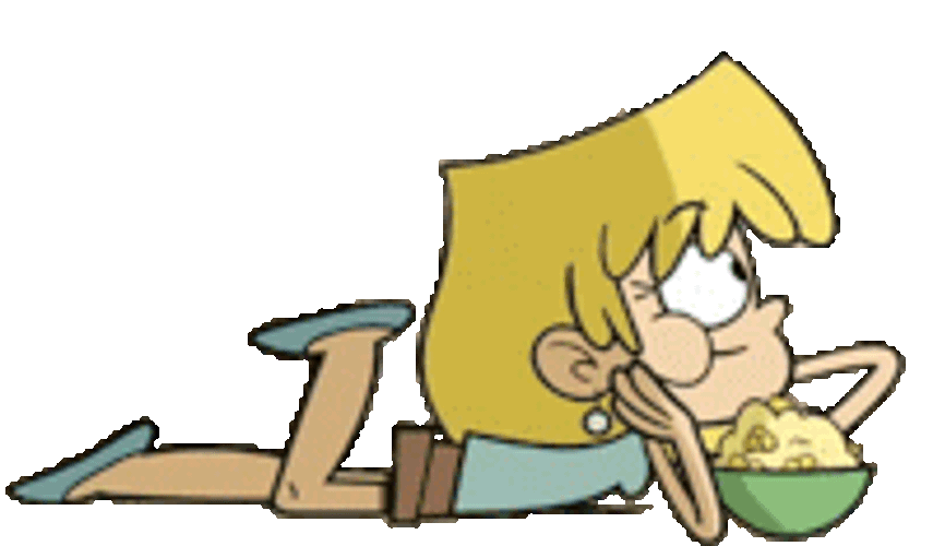 Entertained Popcorn Sticker GIF