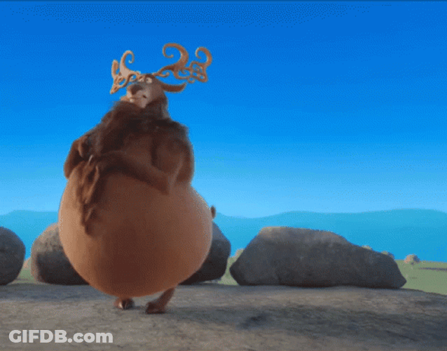 Entertaining Benny Dancing Reindeer GIF