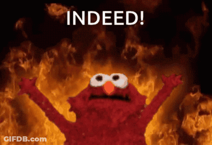 Entertaining Elmo Fire Indeed GIF
