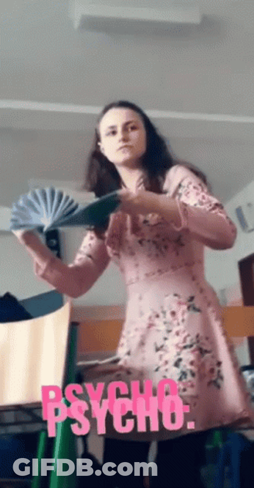 Entertaining Lady Dancing Psycho GIF