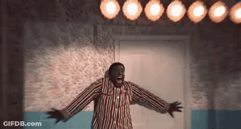 Entertaining Man Shouting Terrified GIF