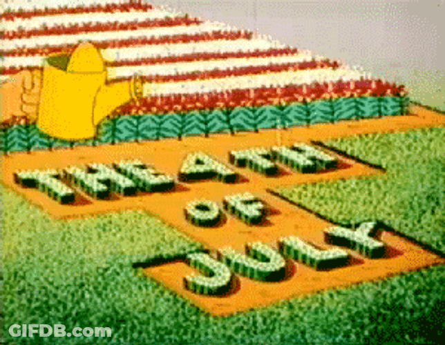 Entertaining Watering Fourth Of July Fields GIF