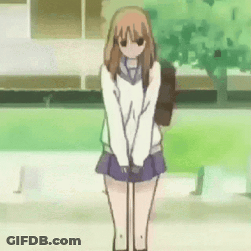 Epic Anime Running Away Falling GIF