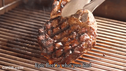 Epic Beef Written On Grill GIF