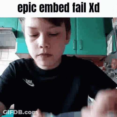 Epic Embed Fail Eating Kid GIF