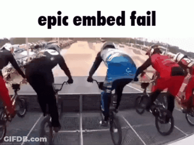 Epic Embeded Bike Race Fails GIF
