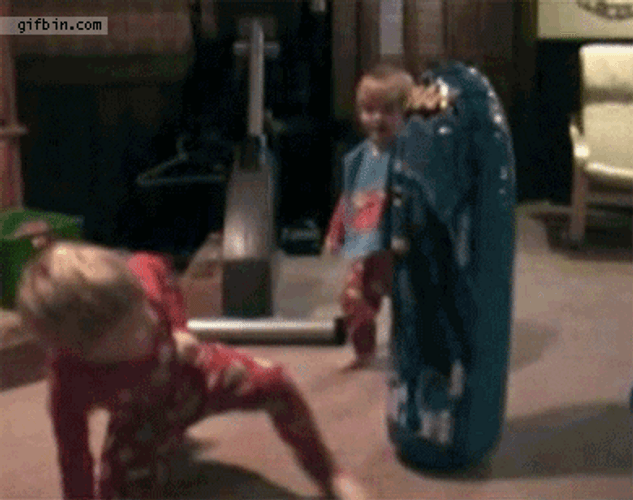 Epic Fail Bitch Slap Kid GIF