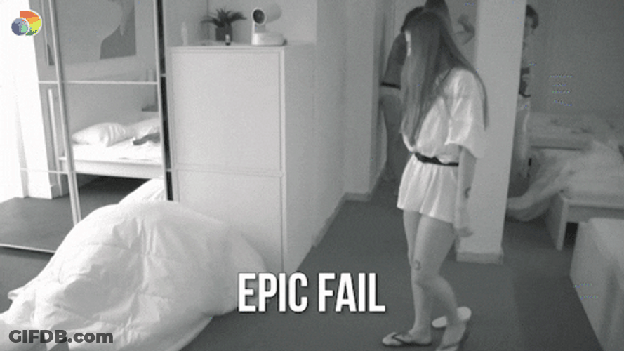 Epic Fail Ghost Scare Love Island GIF