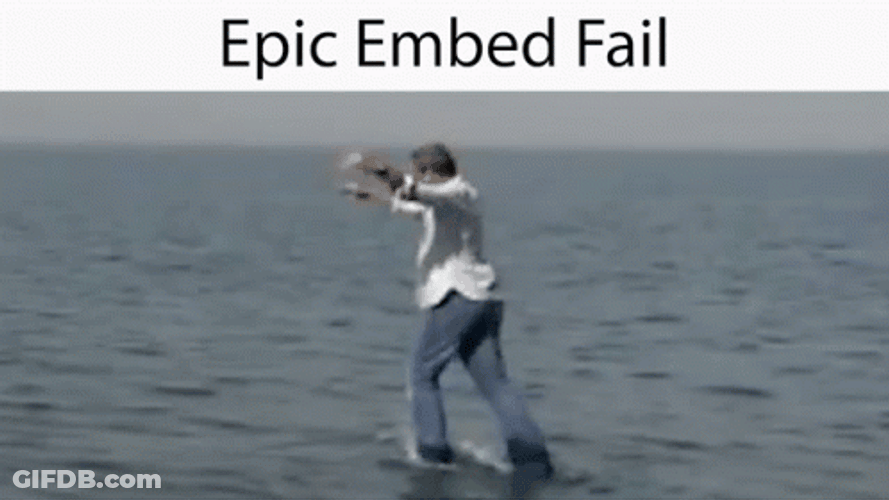 Epic Fail Walking Above The Sea GIF