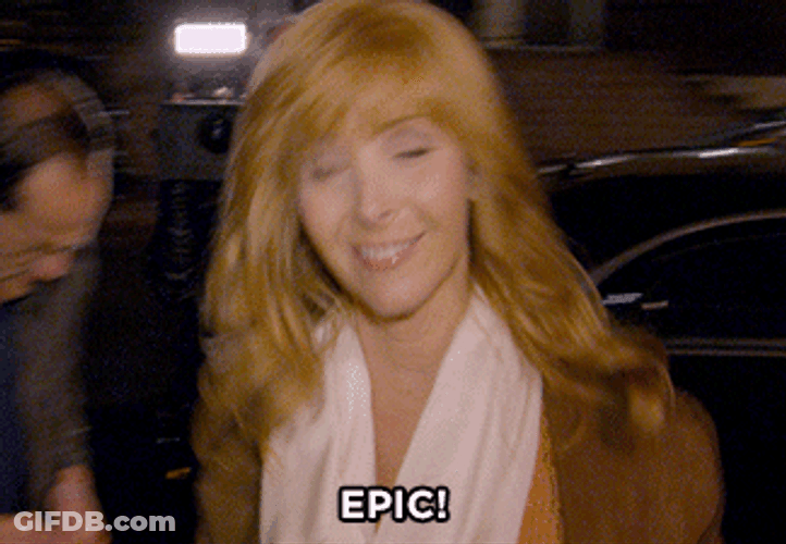Epic Lisa Kudrow Happy Smile GIF
