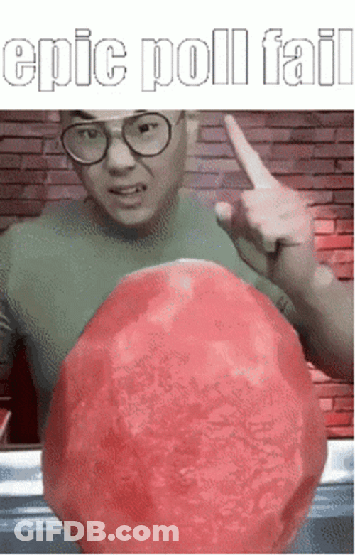 Epic Poll Fails Eating Watermelon GIF