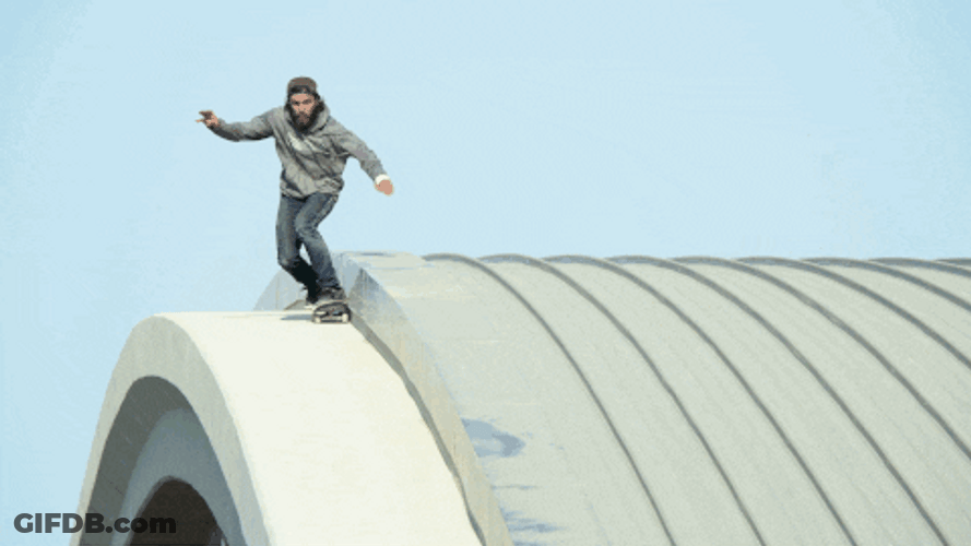 Epic Skateboard Ride Falling GIF