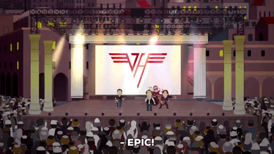 Epic Van Halen Concert South Park GIF