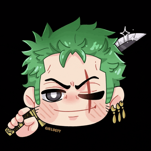 Epic Zoro Chibi Version GIF
