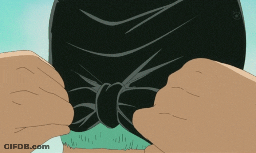 Epic Zoro Head Wrap GIF