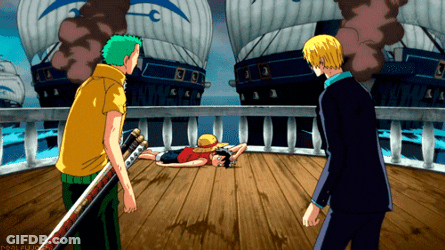 Epic Zoro Peace With Sanji GIF