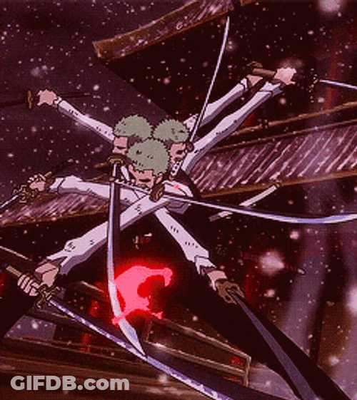 Epic Zoro Three Heads GIF