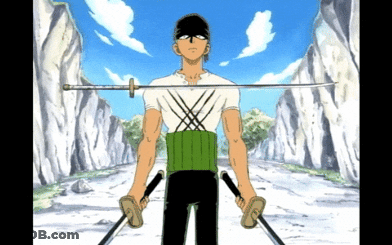 Epic Zoro Three Sword Style GIF