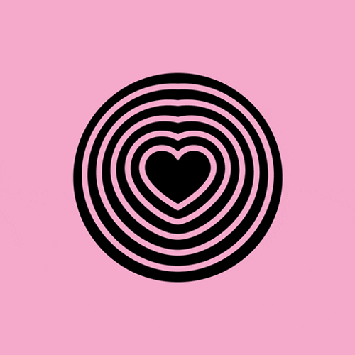 Equal Parts Studio Black Pink Heart Animated Logo GIF