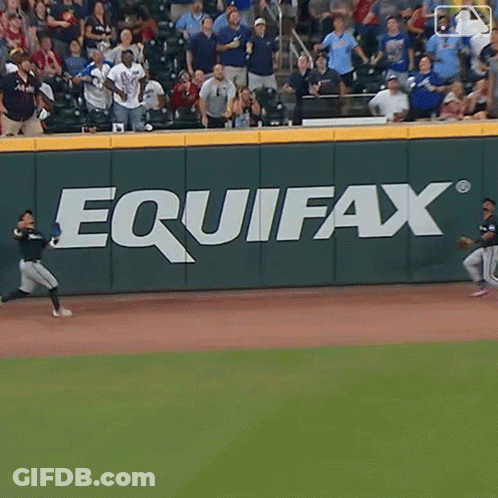 Equifax On Baseball Field Wall GIF
