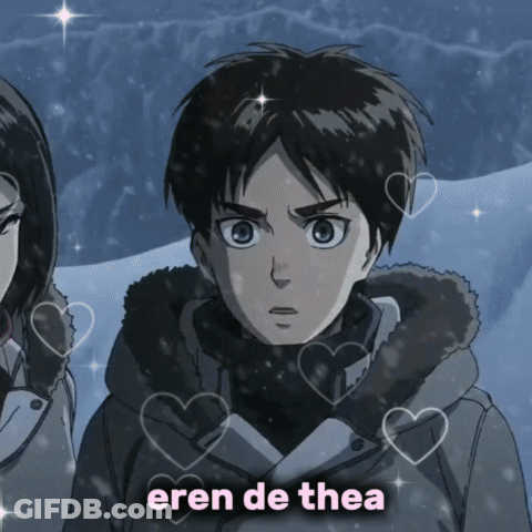 Eren De Thea With Hearts Around Head GIF