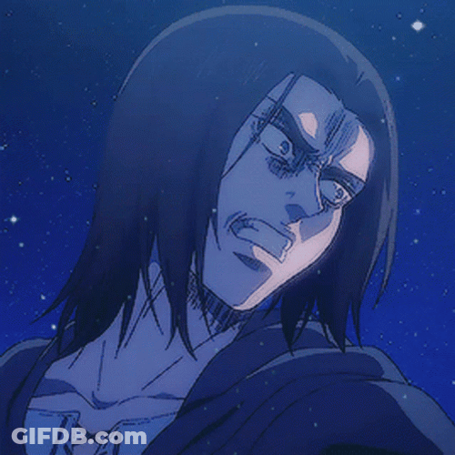 Eren Jaeger Anime Mad Side Look GIF