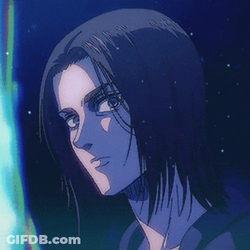 Eren Jaeger Anime Speaking To Someone GIF