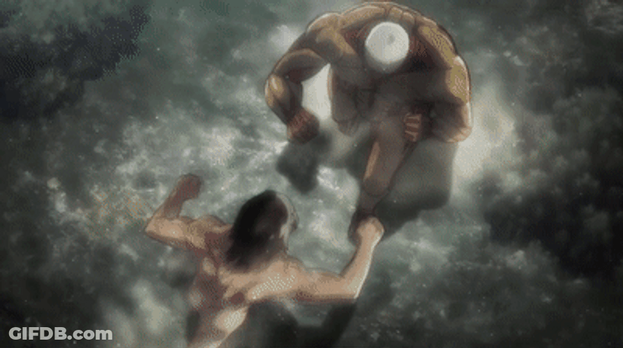 Eren Vs Armored Titan GIF