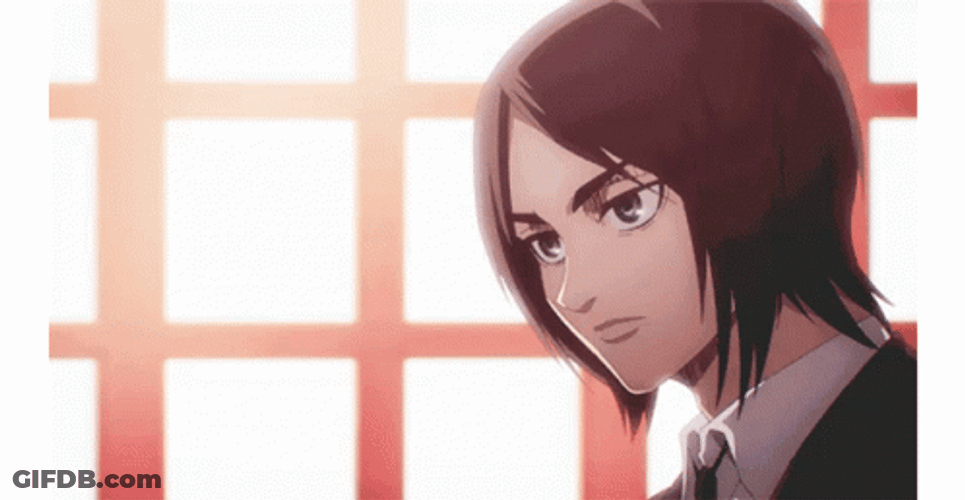 Eren Yeager Fiery Gaze GIF