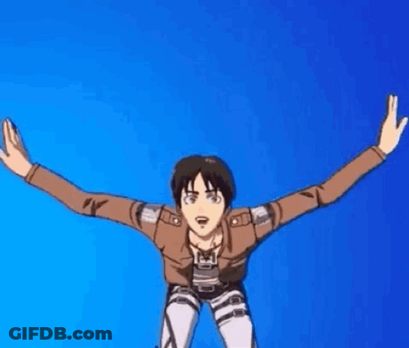 Eren Yeager Flapping Arms Dance GIF