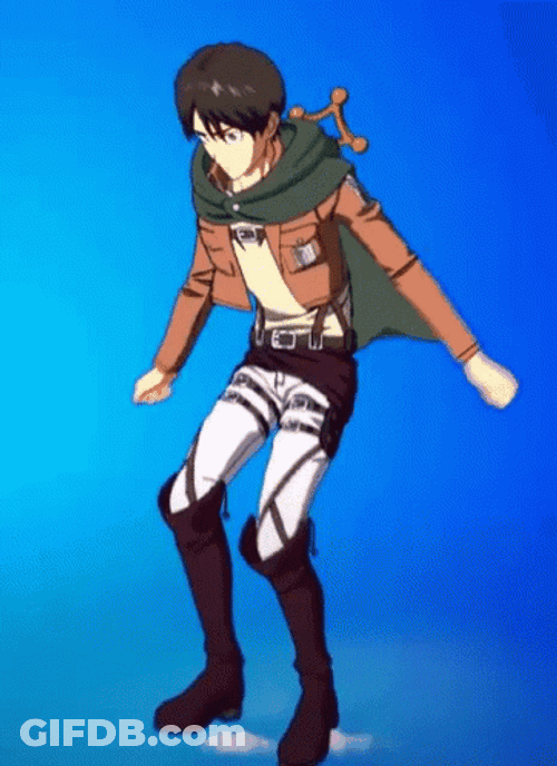 Eren Yeager Fortnite Griddy GIF