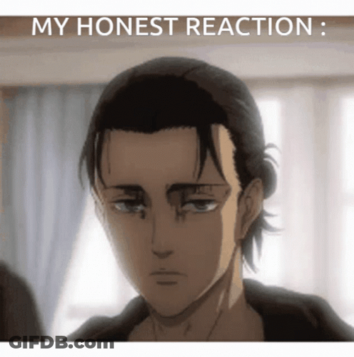 Eren Yeager Nonchalant Reaction Meme GIF
