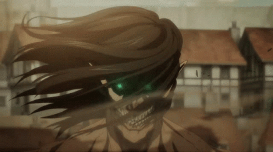 Eren Yeager Titan Blowing Hair GIF