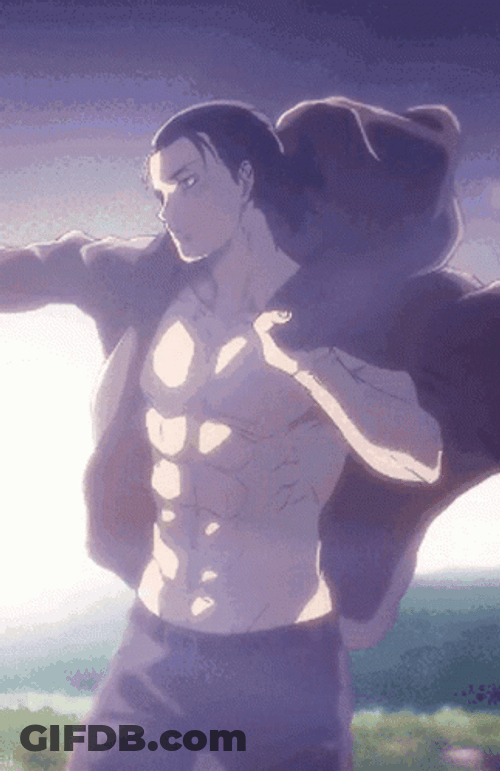 Eren Yeager Wearing A Hoodie GIF