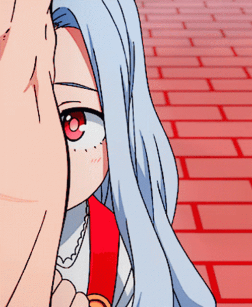Eri Shy School Girl Hiding GIF