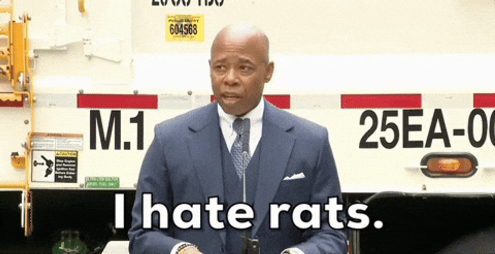 Eric Adams I Hate Rat Showering GIF
