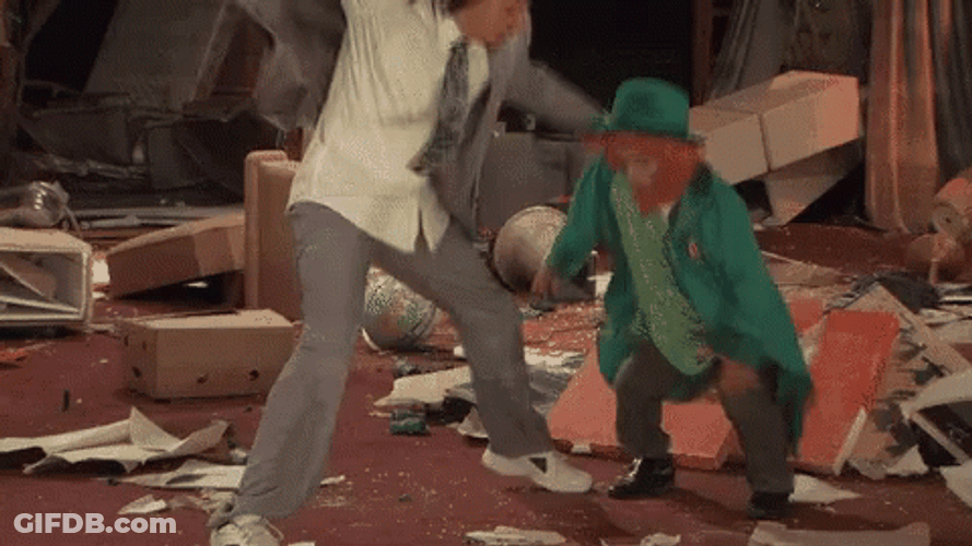 Eric Andre Let Me In Beating Leprechaun GIF