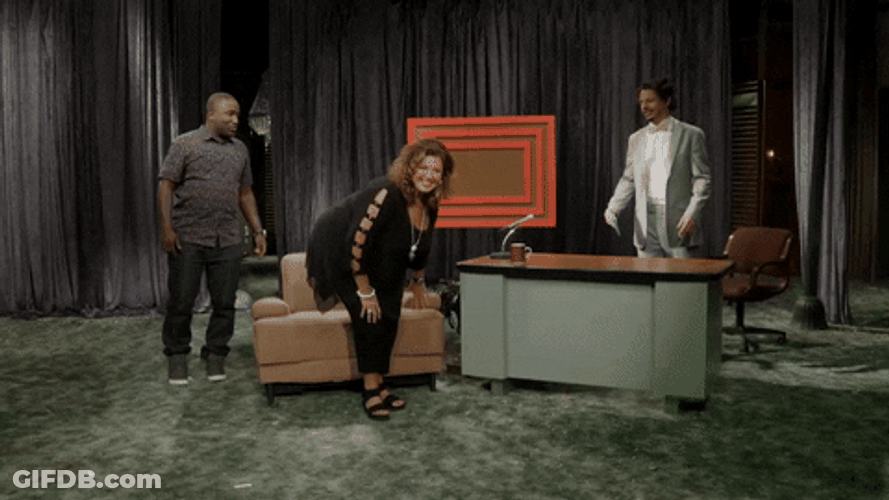 Eric Andre Let Me In Collapsing Table GIF