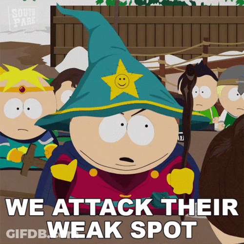 Eric Cartman Attack Weak Spot GIF